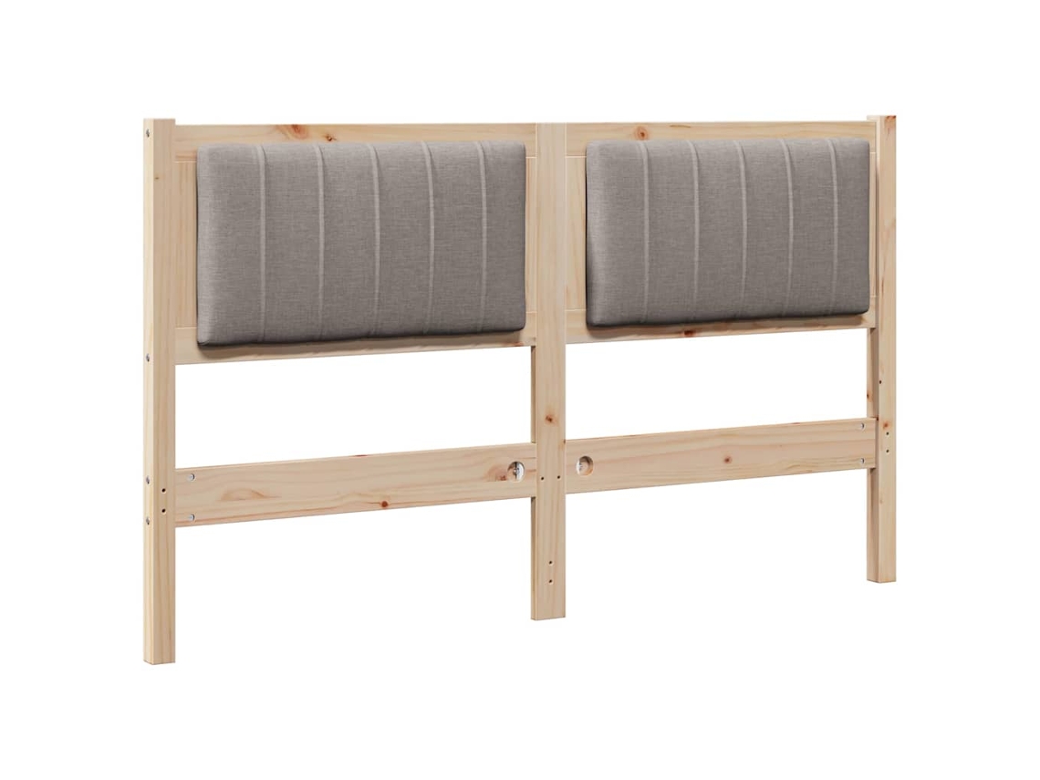 Maison Exclusive - Cabecero Tapizado Marrón 140 Cm Madera De Pino Macizo