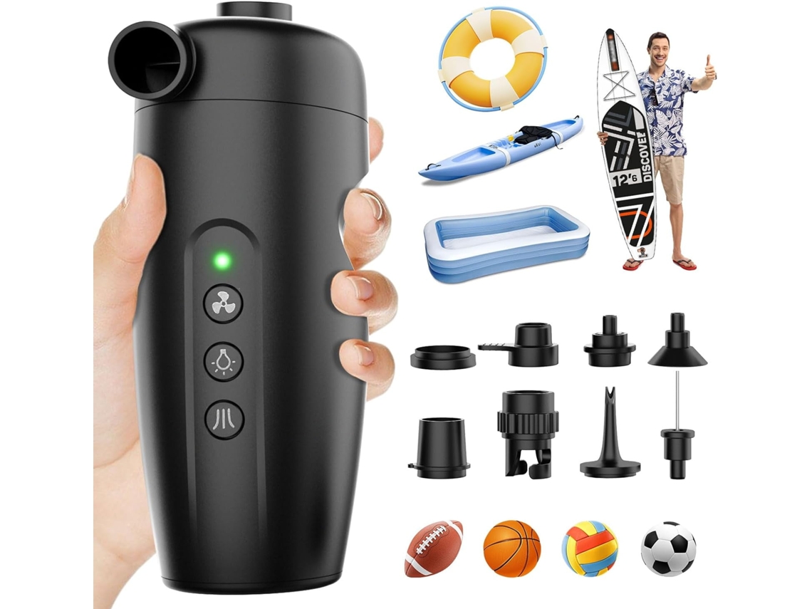 Portable 20Psi High/Low Pressure Sup Pump For Paddle Board 3000Mah 15W Electric Paddle Board Pump 