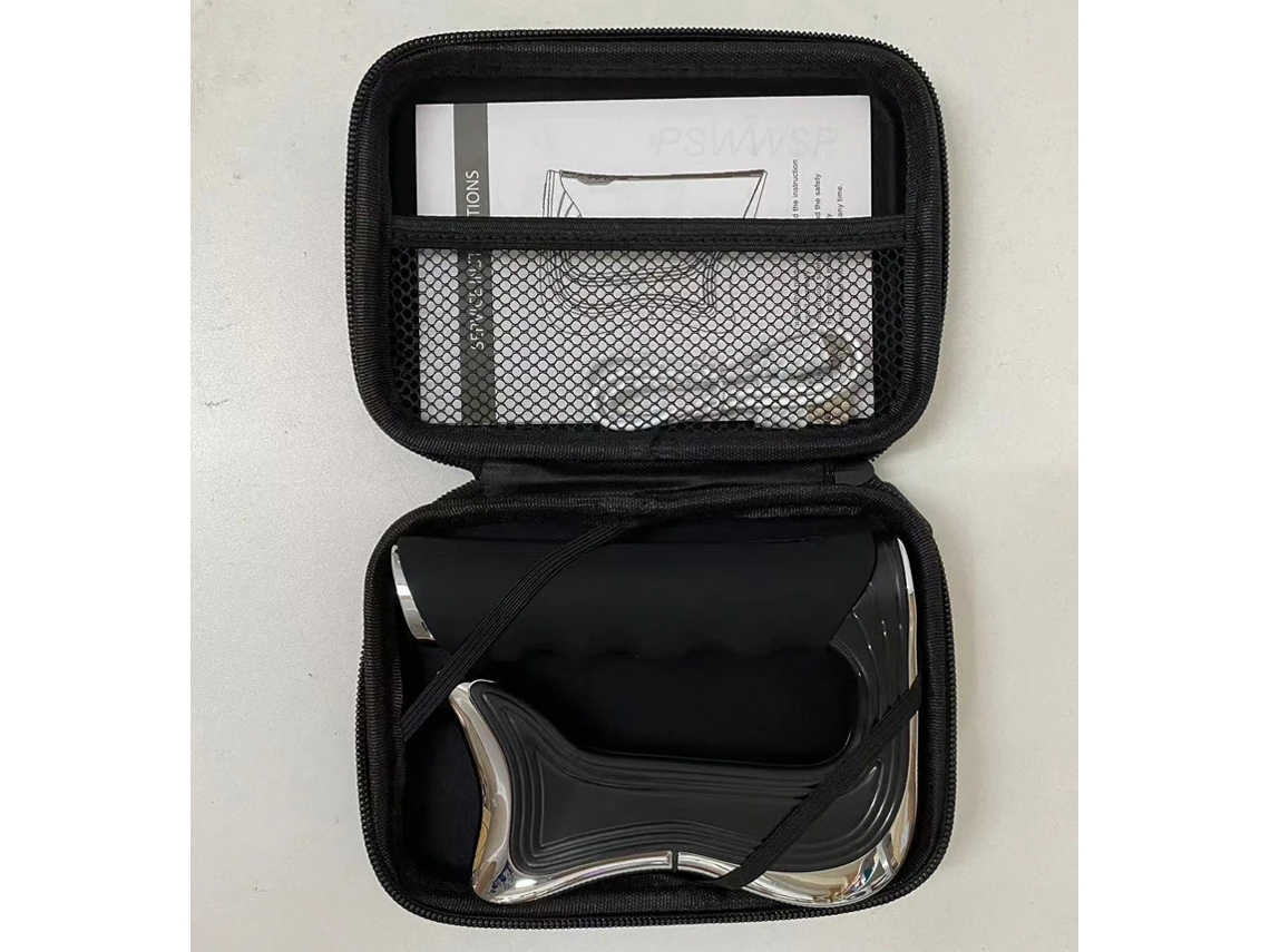(negro) Pistola De Masaje De Fascia Eléctrica, Estimulador Muscular De Microcorriente, Herramienta De Rehabilitación Corporal