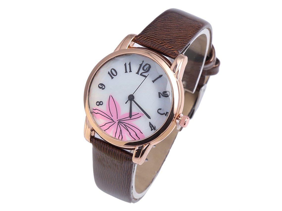 Reloj De Pulsera De Cuarzo Para Mujer Zhoulianfa Zlf0286, Caja De Oro Rosa, Color Café.