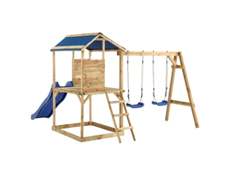 vidaXL Parque infantil de exterior madera de pino impregnada