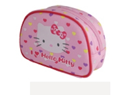 Mini neceser con cara de corazón de Hello Kitty