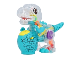 Brinquedo Dinossauro Elétrico Musical Com Engrenagens Transparentes E Luzes Para Crianças