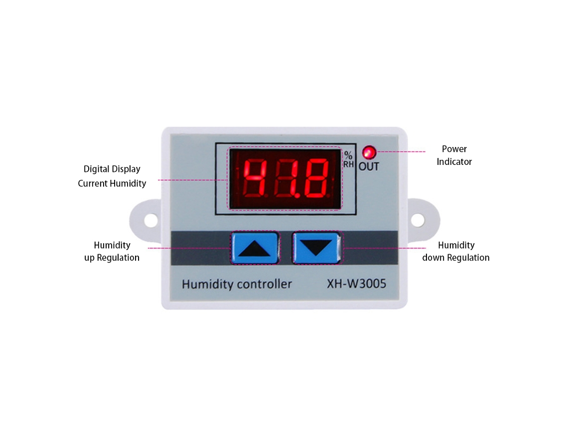 Controlador Digital De Humedad Xh-w3005, Regulador De Humidistato, Detector De Higrómetro, Monitor Para Interiores Y Exteriores