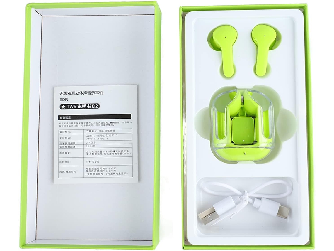Mini Auriculares Inalámbricos Bluetooth Clear Ecc Con Pantalla Y Sonido