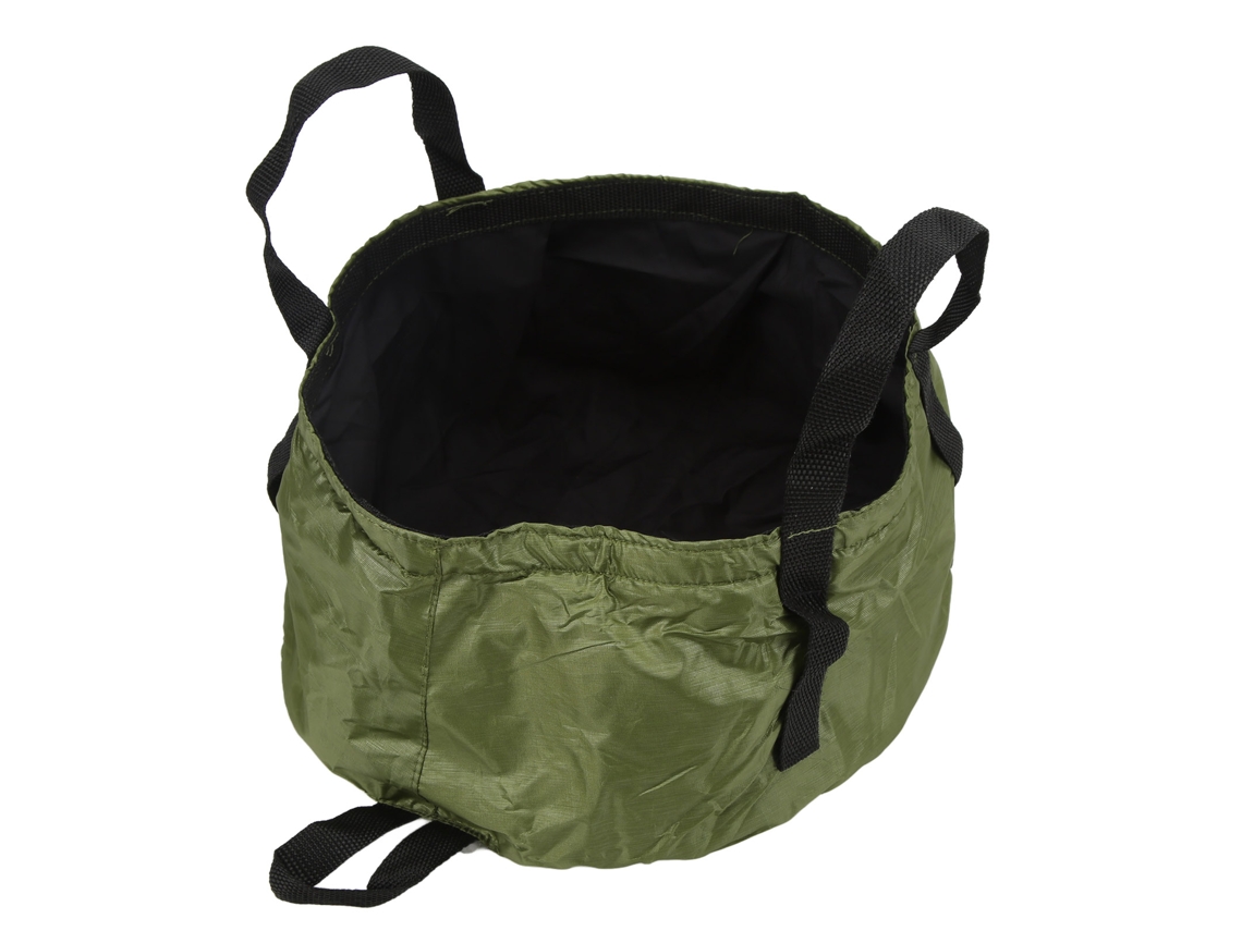 Lavabo portátil resistente y duradero para acampar y viajar, lavabo redondo plegable para exteriores