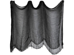 Colgante decorativo de Halloween de 5x2 m, tela Gasalla negra para puertas, ventanas y paredes.