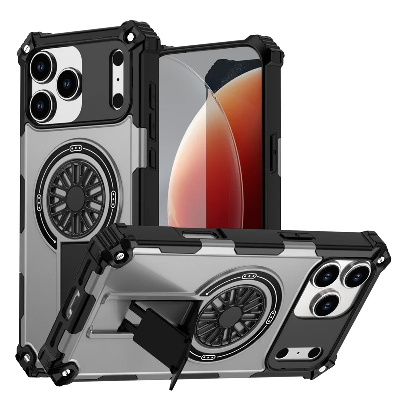 (plata, Iphone 13 Pro Max) Funda Protectora Reforzada, Compatible Con Carga Inalámbrica Magnética, Resistente A Caídas.
