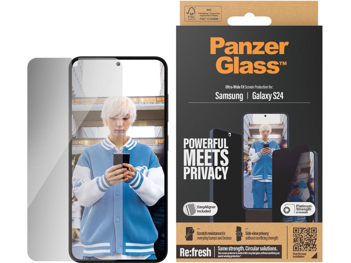 Protector de pantalla de cristal de privacidad PANZERGLASS para Samsung Galaxy S24