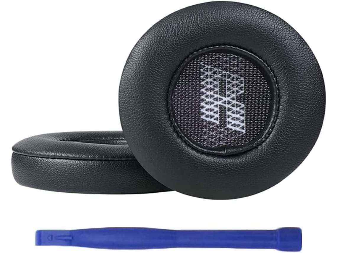 Almohadillas para auriculares JBL Live 460NC, espuma suave, color negro.