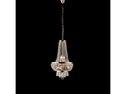 Mozart - Araña De Hierro Y Latón Dorado Con Pedrería 5 Luces 130 - Ø35 - Bl189-5-or