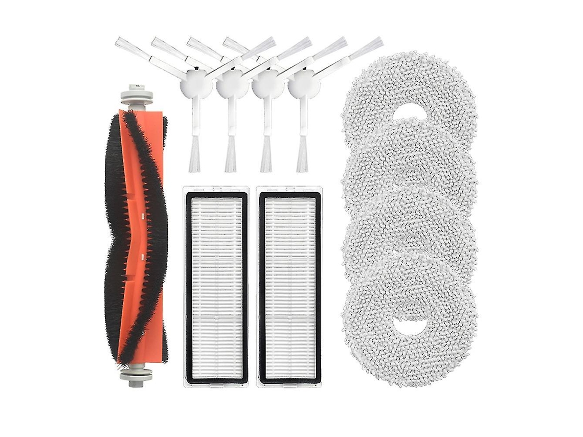 11 piezas compatibles con Xiaomi Mijia B101cn, cepillo lateral principal, filtro HEPA, paño de fregona