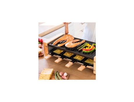 Cecotec Cheese&Grill 8200 Madera Negro 8 Personas 1200 W Negro Madera