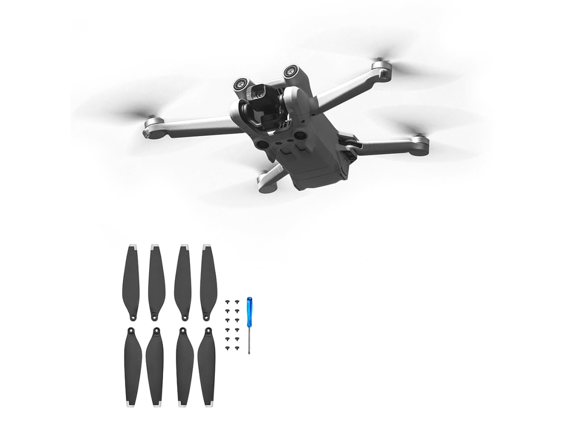 Hélices Silenciosas Para Mini 3 Pro Drone Com Parafusos E Destornador 2 Pares