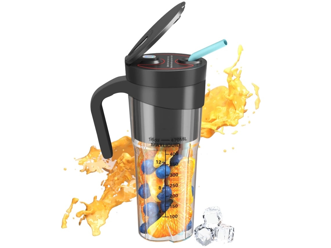 Vaso Exprimidor Portátil Multifuncional Con Carga Usb Para Frutas Verduras Batidos Veanxin (negro)