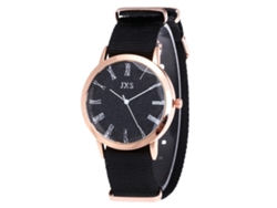 Elegante Reloj De Pulsera J55 Para Mujer, De Nailon Con Movimiento De Cuarzo (negro).