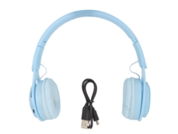 Auriculares Supraaurales Plegables Bluetooth Estéreo Estilo Macaron Para Niños Y08 - Azul