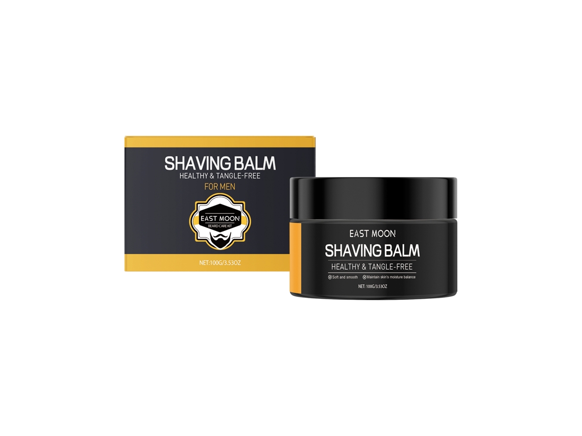 Crema de afeitar hidratante para el cuidado suave y refrescante de la barba con glicerina y extracto de algas 100 g