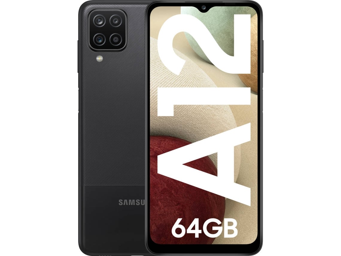 Libre Samsung Galaxy a12 1651 cm 65“ hd+ 644 gb negro smartphone sma125fzkveub 166.3 64gb+4gb ram 6.5 4 64 4g y 64gb capacidad interna ampliables principal 48mp 5.000 mah de batería carga color 4gb cam mtk6765 5000 sma125f 644gb 4gb64gb 6.5hd+ 165 a32 5g 65