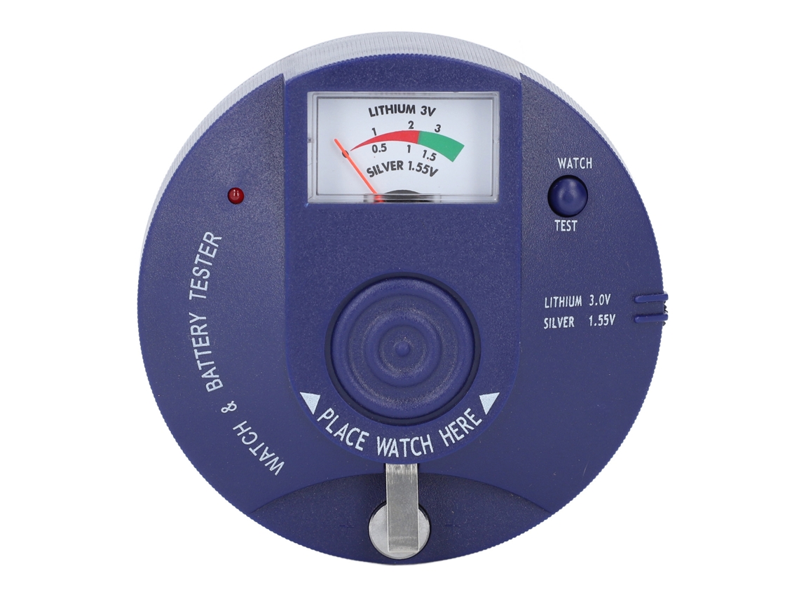 Probador portátil de pilas de reloj con botón circular de 1,5 V y 3 V