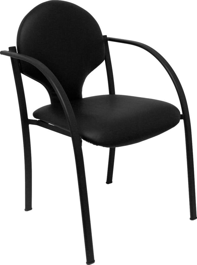 Conjunto De 2 sillas confidente piqueras y crespo hellin negro similpiel pack220nspne