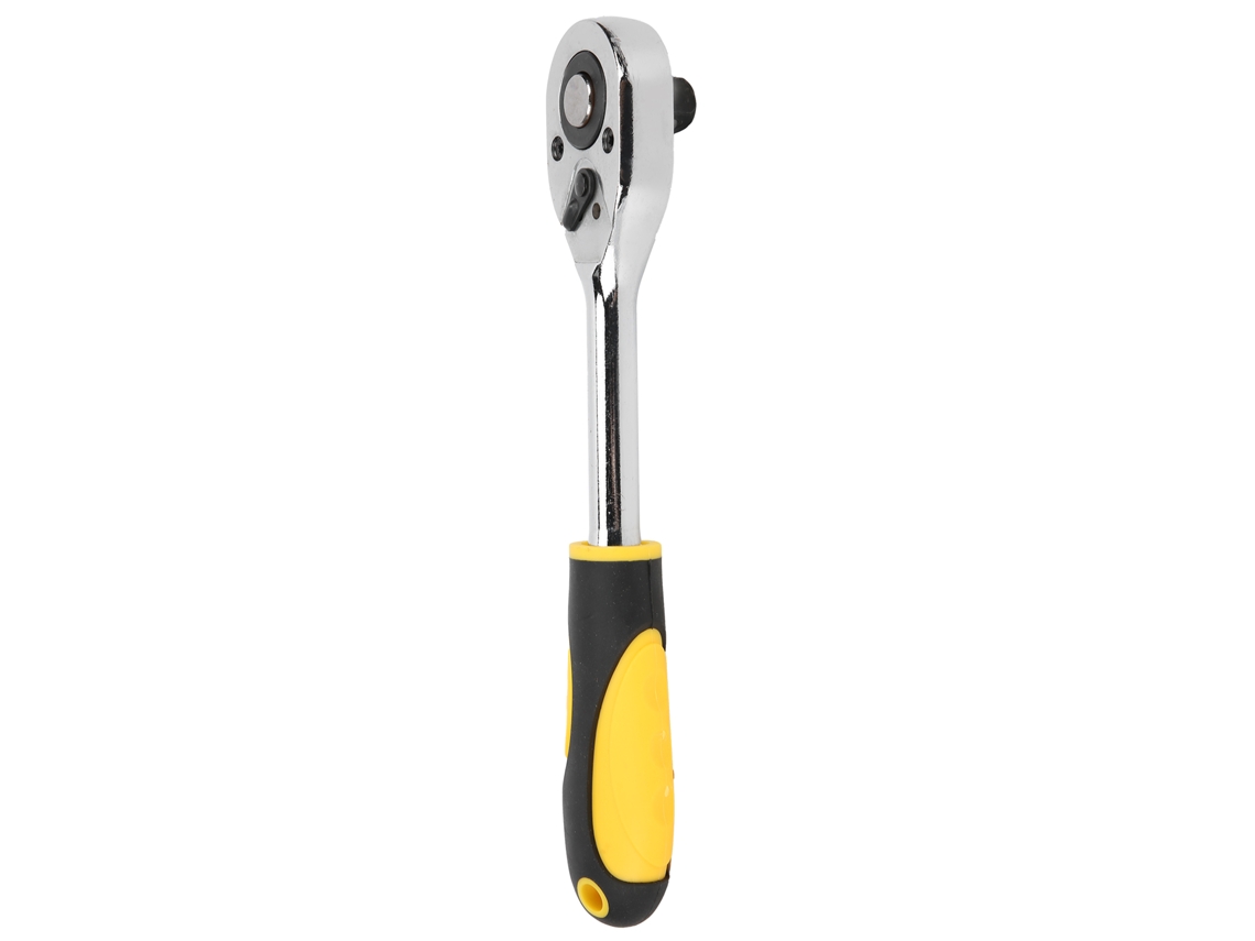 Llave De Carraca Con Vaso, Acero Al Carbono De 1/2 Pulgada, Alto Par, Mango De Goma, Herramienta Manual
