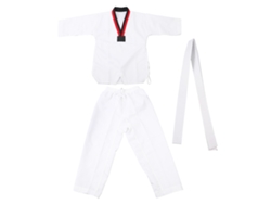 Uniforme De Taekwondo Rayado Poliéster Algodón Con Cinturón Para Deportistas Principiantes Entrenamiento M