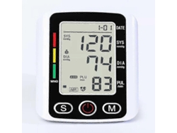 Monitor de presión arterial digital automático para muñeca con voz, brazalete recargable y ajustable GOKOCO