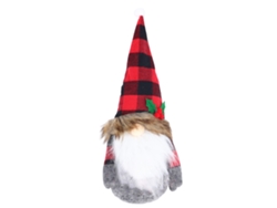 2026-muñeco De Papá Noel Adorno Gorro Cuadros Rojo Negro Sin Rostro Figura De Tela Decoración Navideña Para Estantería Chimenea Mesa Xmas
