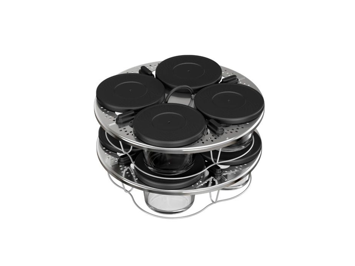 Vasos apilables Moulinex XA6140E0 de 8 porciones, compatibles con Cookeo, fáciles de limpiar