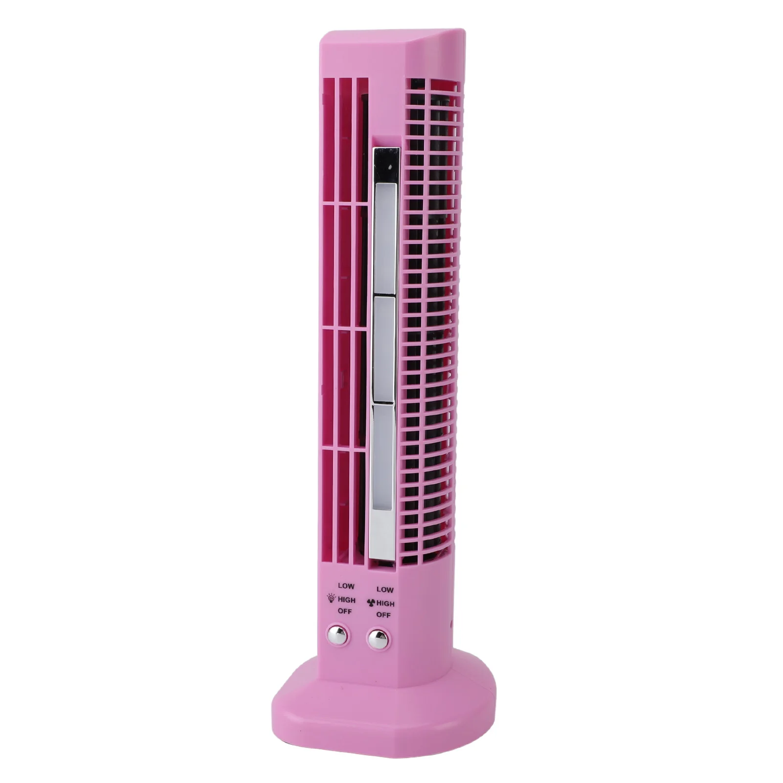 Mini Ventilador De Torre De Escritorio (rosa), Ventilador Portátil Sin Aspas Con Luz.