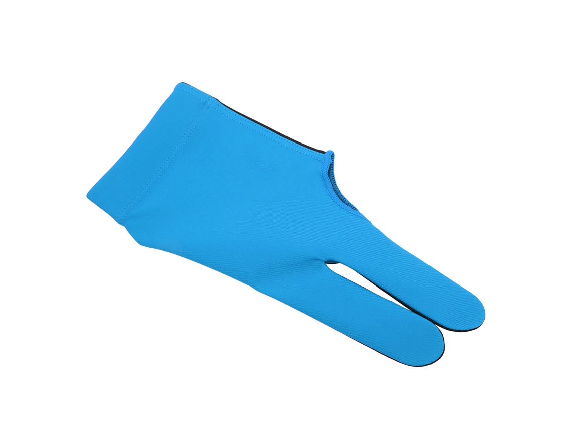 Guantes De Billar Para Izquierda 3 Dedos Talla Media Fibra De Poliuretano Azules Para Tiradores De Cue