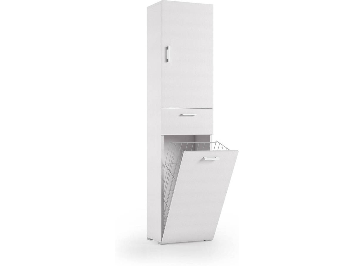 Armario DMORA Blanco (Aglomerado de Melamina - 45x195x32 cm)