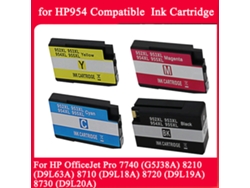 1 juego - Cartuchos de tinta de repuesto para HP 954 954XL, compatibles con impresoras HP Officejet Pro 8720 8210 8710 8730 7740.