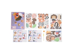 Rompecabezas magnético de animales con tablero de dibujo para armar, juego educativo para niños con patrones de animales.