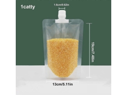 10 Bolsas Herméticas Anti-humedad Para Granos Con Embudo, Transparentes Para Almacenamiento De Alimentos 0,5 Litros