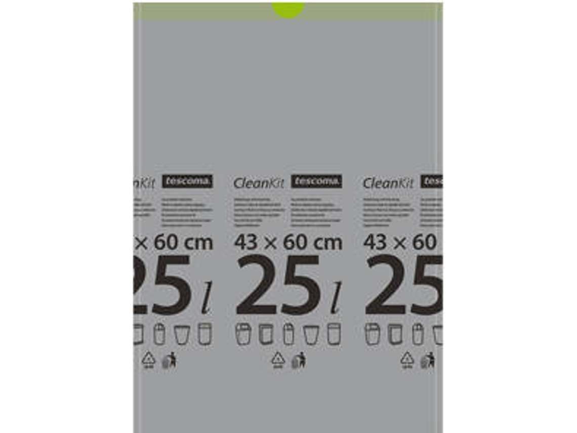 Set 15 Bolsas de Basura TESCOMA Cleankit (Gris - Plástico)