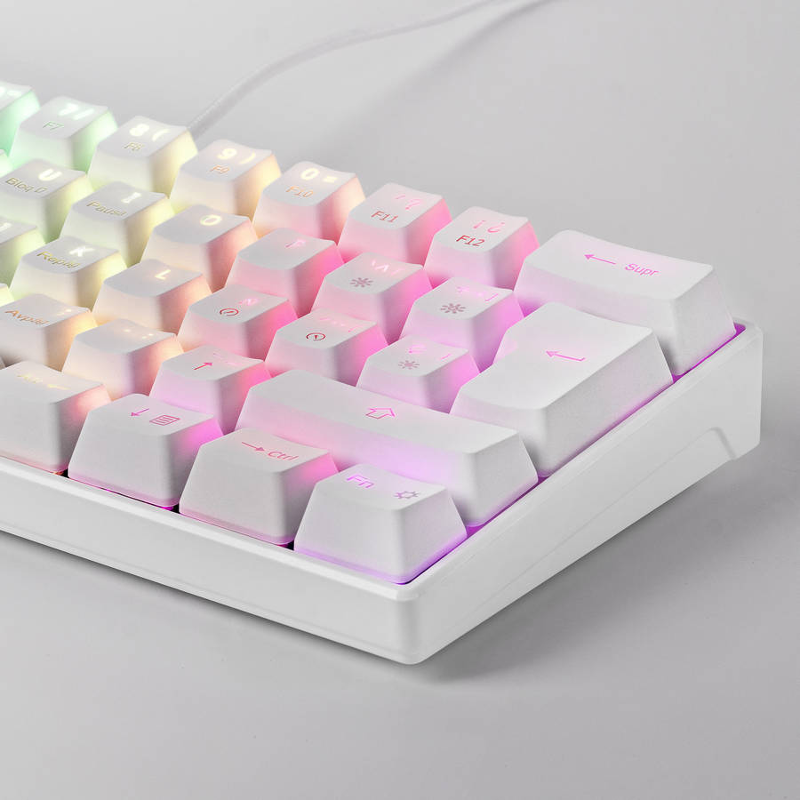 Teclado Gaming MARS GAMING MKMINIWRES (USB - Loyaut Español - Blanco)