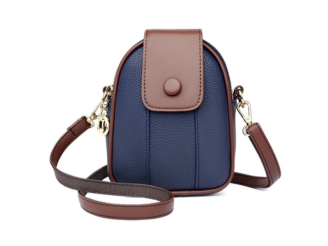 Mochila pequeña para mujer, aluminio azul (con capacidad para la mayoría de los teléfonos móviles)*