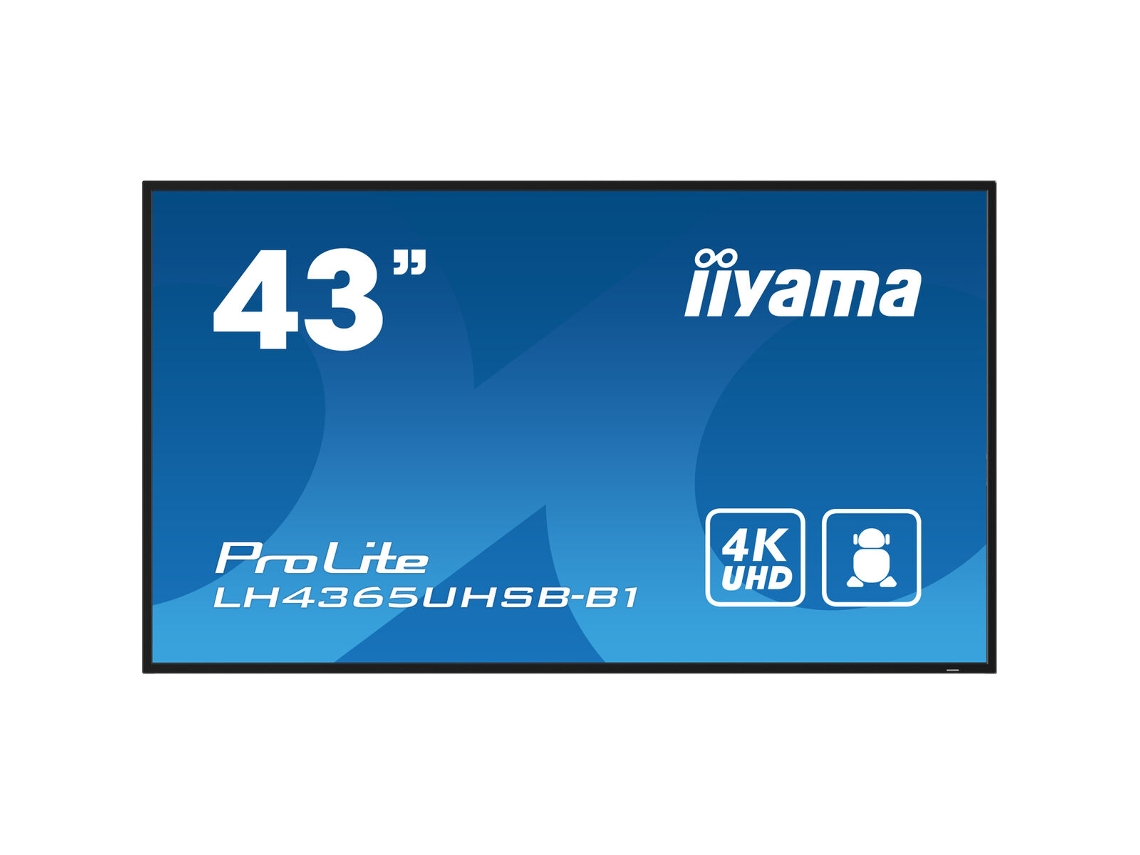 Monitor IIYAMA Prolite LH4365UHSB-B1 (Negro - IPS - 43" - LCD - 8 ms)