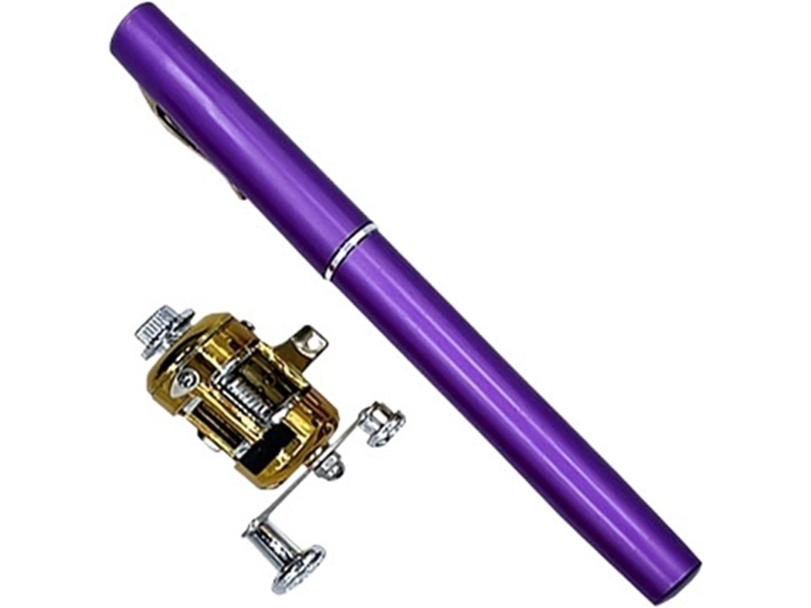 Juego Combinado De Caña Pescar Y Carrete Mini Telescópica Bolsillo Con Kit Completo (amarillo), Resistente