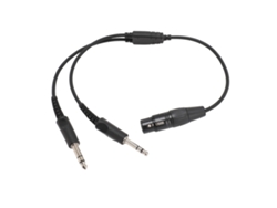 Adaptador Xlr 5 Pinos Fêmea Para Plugue Duplo Ga Para Fones De Ouvido De Aviação Airbus