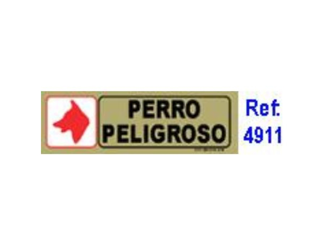 Placa adh.perro pelipvc 53x165mm 4911 bl