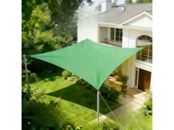 Sombrilla Rectangular De Tela Oxford Estilo Vela, 3x3 M, Verde, Digitallab