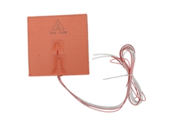 Almohadilla calefactora de silicona resistente a altas temperaturas para cama 3D, 150x150 mm, 24 V, 150 W.