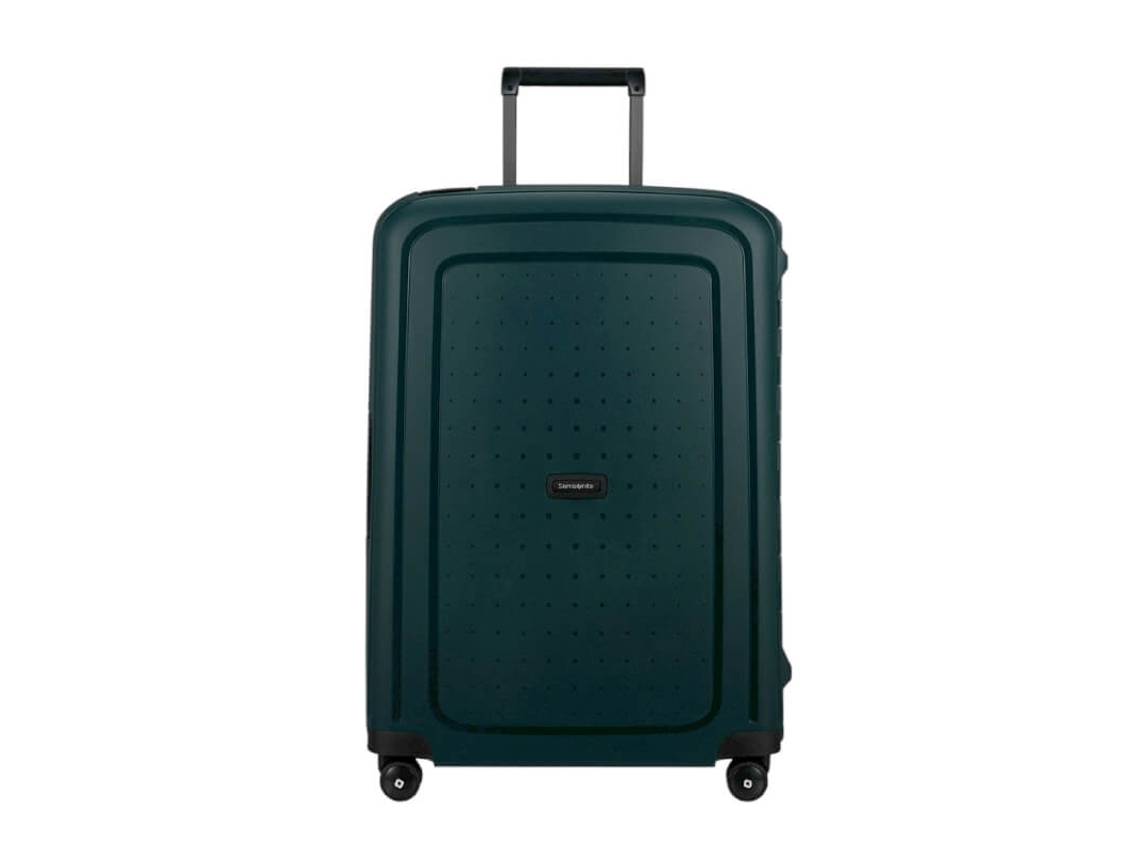 Maleta de viaje mediana Samsonite de 69 cm y 4 ruedas Scure, color verde petróleo oscuro