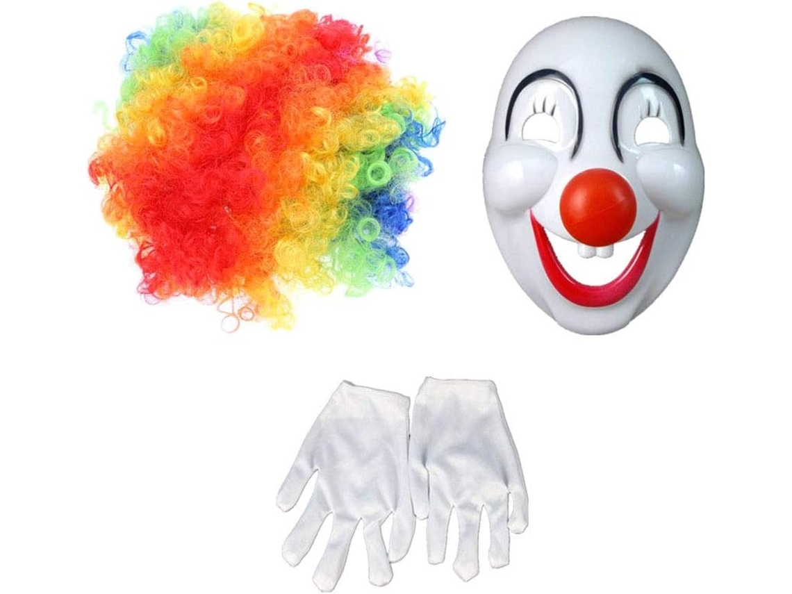 Disfraz De Payaso De 3 Piezas Para Carnaval, Traje De Cosplay Para Niño, Peluca Colorida