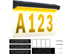 Paneles Solares De 12,44 X 2 Pulgadas Iluminan Los Números De Las Casas. Panel De Luz De Bajo Consumo.
