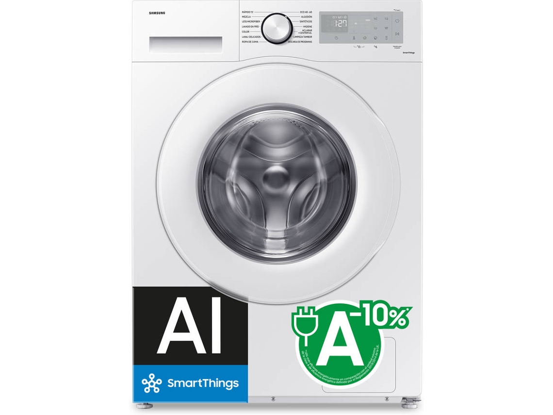 Lavadora SAMSUNG WW80CGC04DTHEC (8 kg - 1400 rpm - Blanco)