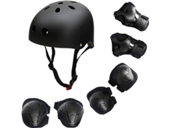 Conjunto de Equipo de Skate Protección para Niños ANSELF Negro